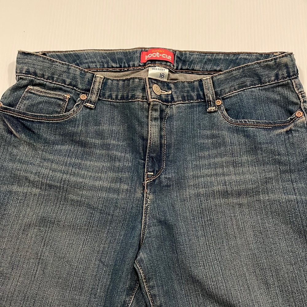Old Navy bootcut girls denim jeans.  Size 16 plus
